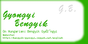 gyongyi bengyik business card